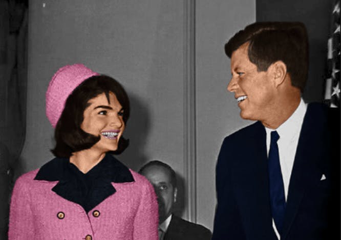 jackie kennedy in iconic pink suit