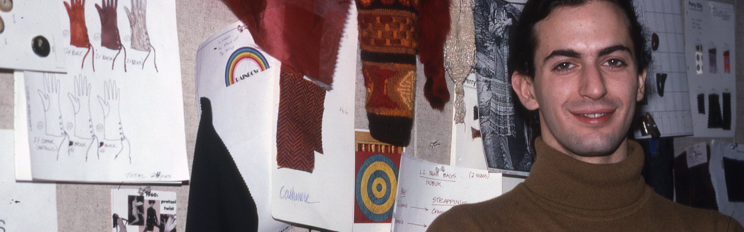 Marc Jacobs circa 1989 in his design studio. Photo courtesy of Getty Images.