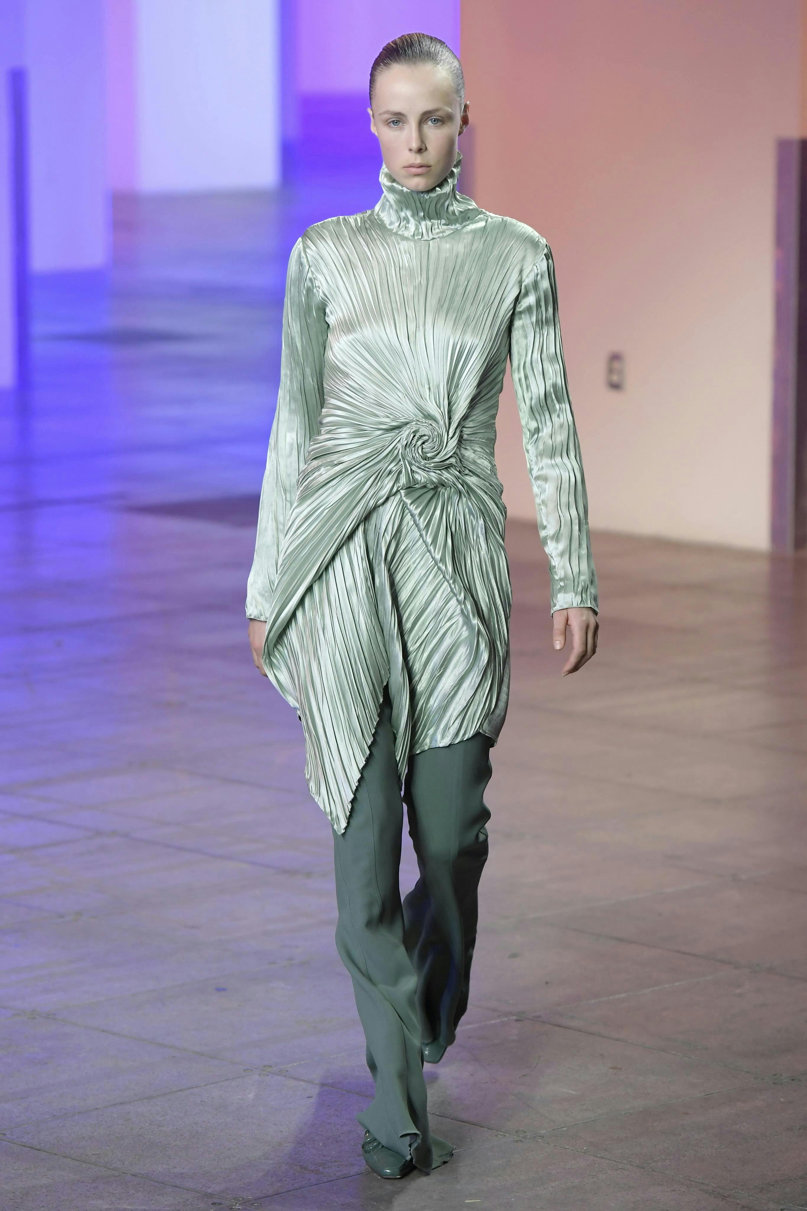sleeve clothing apparel long sleeve runway dress fashion person human female