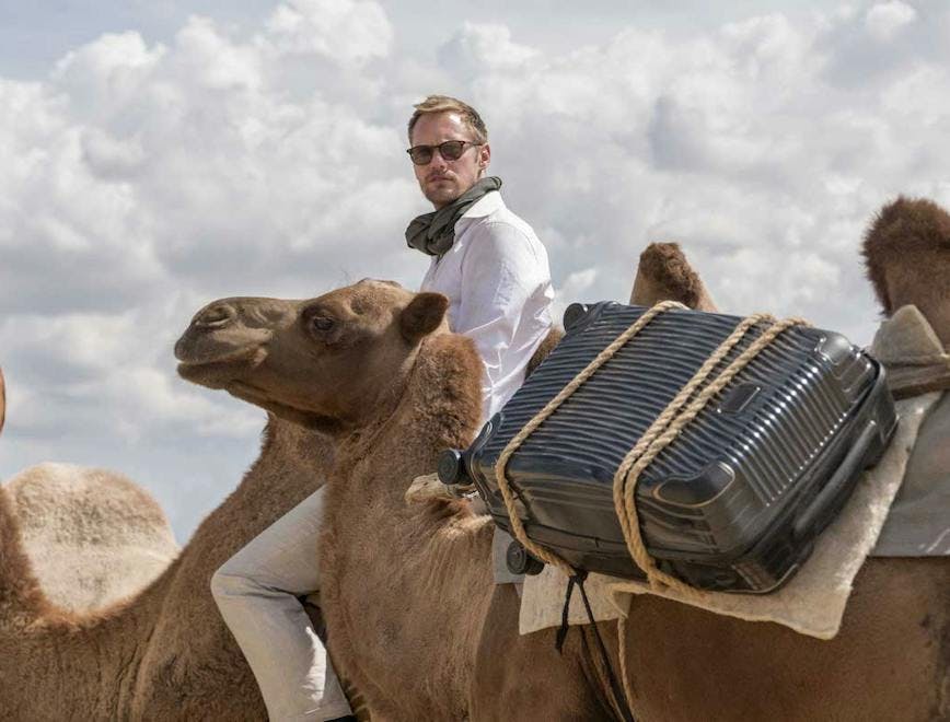 person human camel mammal animal sunglasses accessories accessory