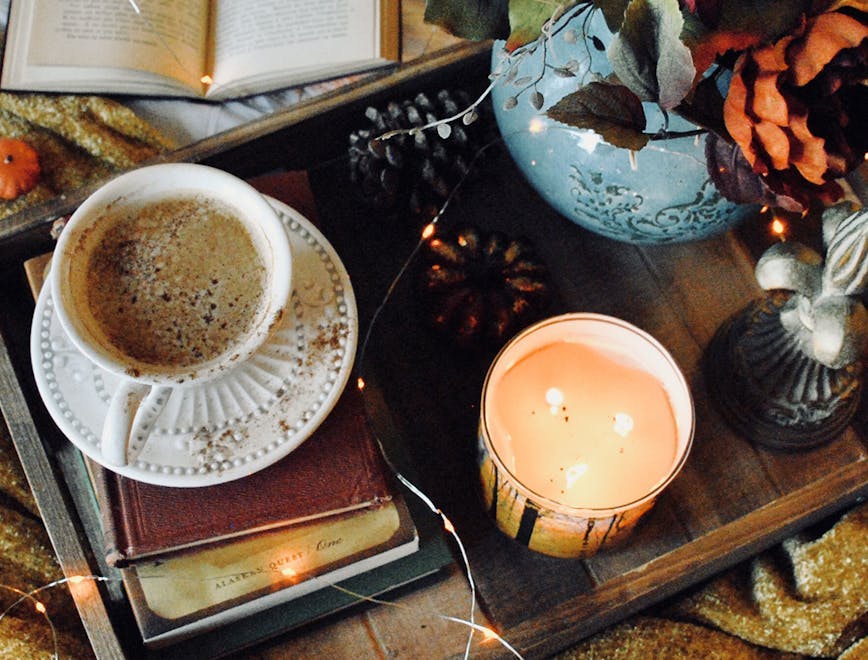 saucer pottery coffee cup cup candle