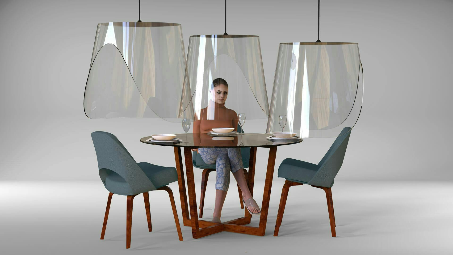 furniture chair tabletop table person human dining table