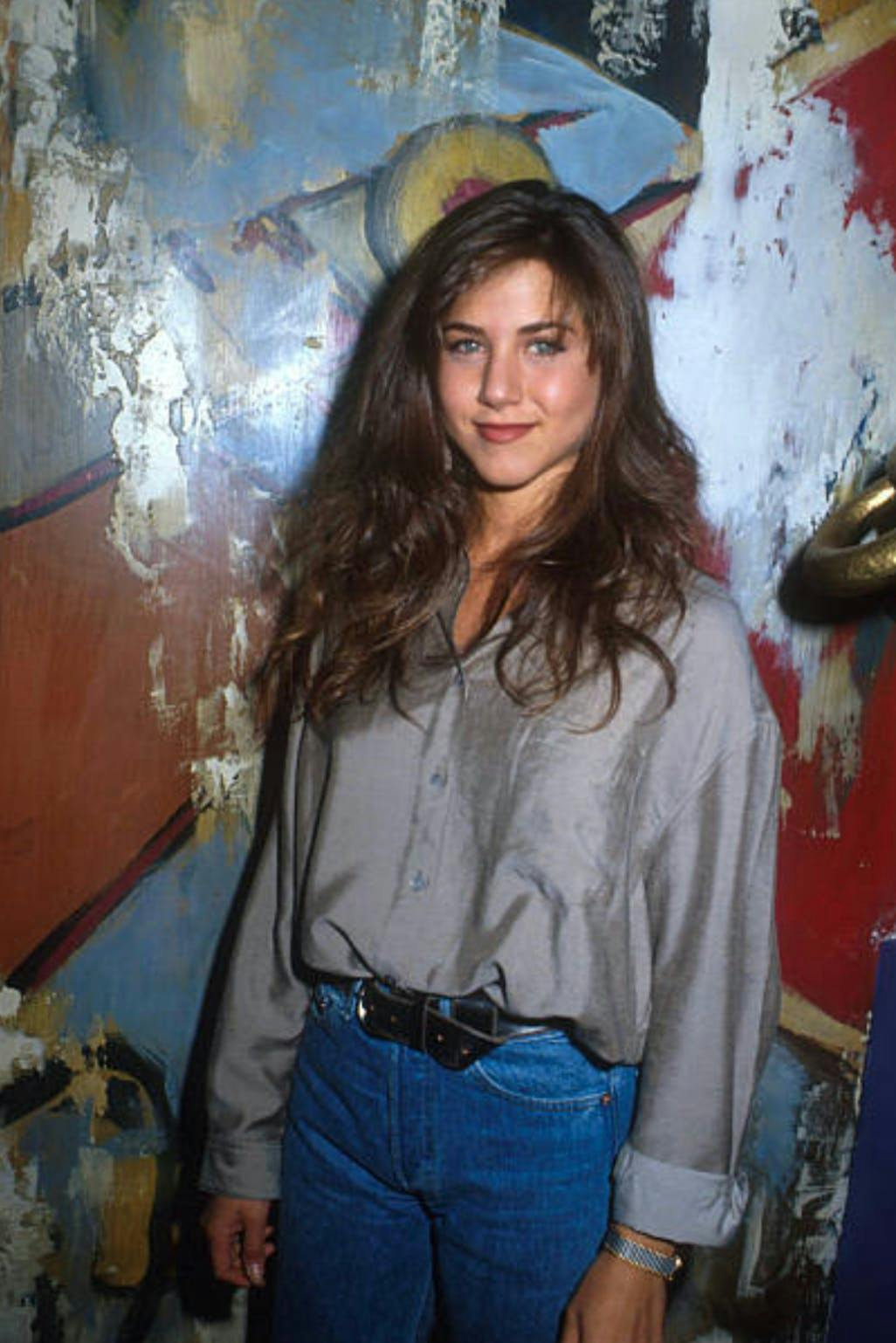 Aniston at the NBC Stars Party, 1990. 