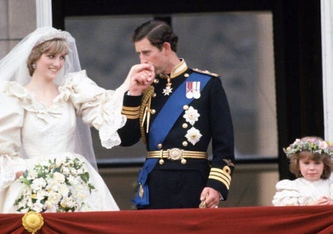 Princess Diana and Prince Charles at their wedding.
