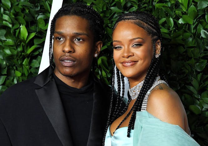 Rihanna and Rocky on the red carpet for the Fashion Awards