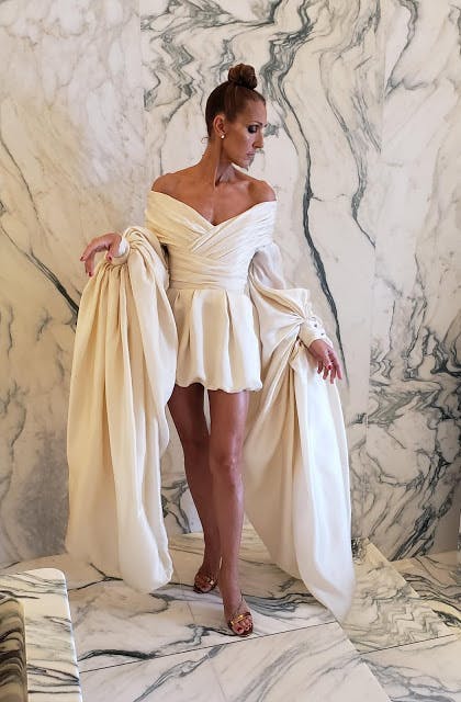 clothing apparel evening dress fashion robe gown person female wedding gown wedding