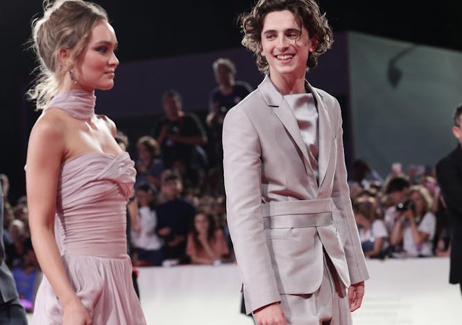 Lily Rose Depp and Timothee Chalamet