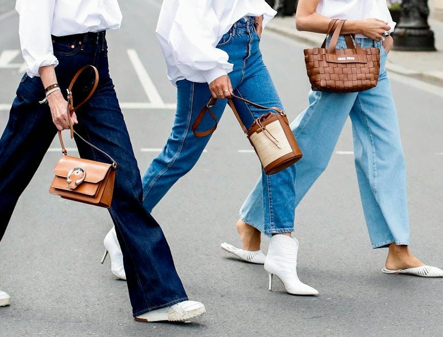 clothing apparel footwear person human shoe handbag accessories bag pants
