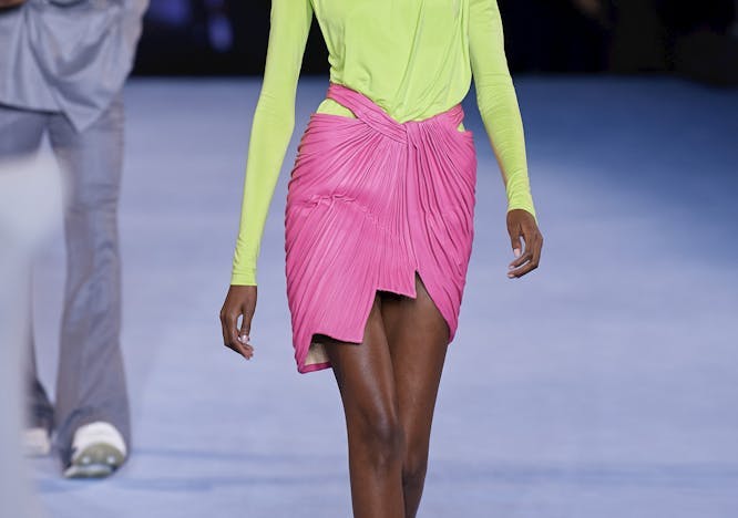 skirt clothing apparel fashion person human runway
