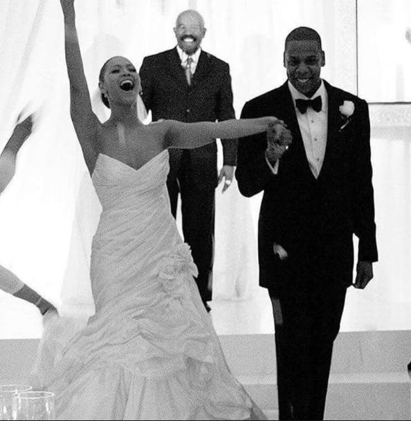 Beyonce and Jay-Z at their wedding
