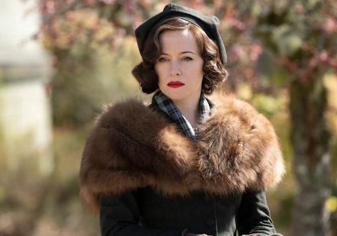 Claire Foy as Margaret Campbell, Duchess of Argyll in A Very British Scandal.