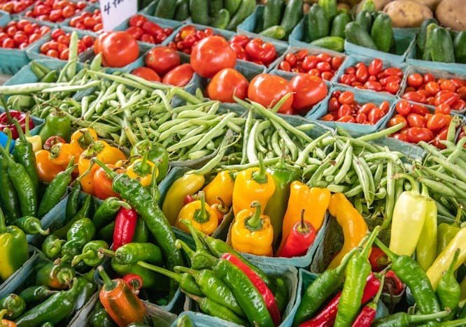 bopa farmers fresh jfx local market marketplace produce peppers potatoes peas vegetables baltimore bazaar jones falls expressway vendors fall harvest sourced product variety colorful saturated selection diverse stall plant