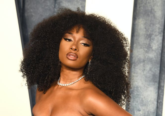 Megan Thee Stallion at the Vanity Fair Oscars Afterparty