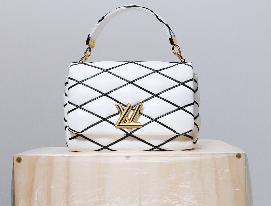 white luxury printed leather louis vuitton bag
