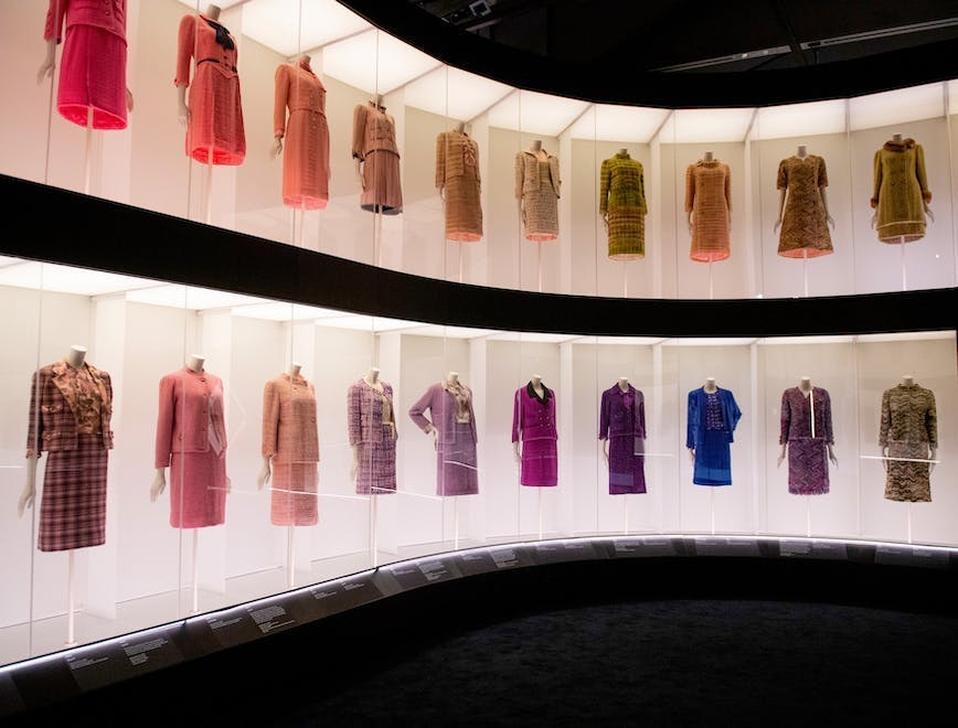 Chanel dresses winter museum exhibits