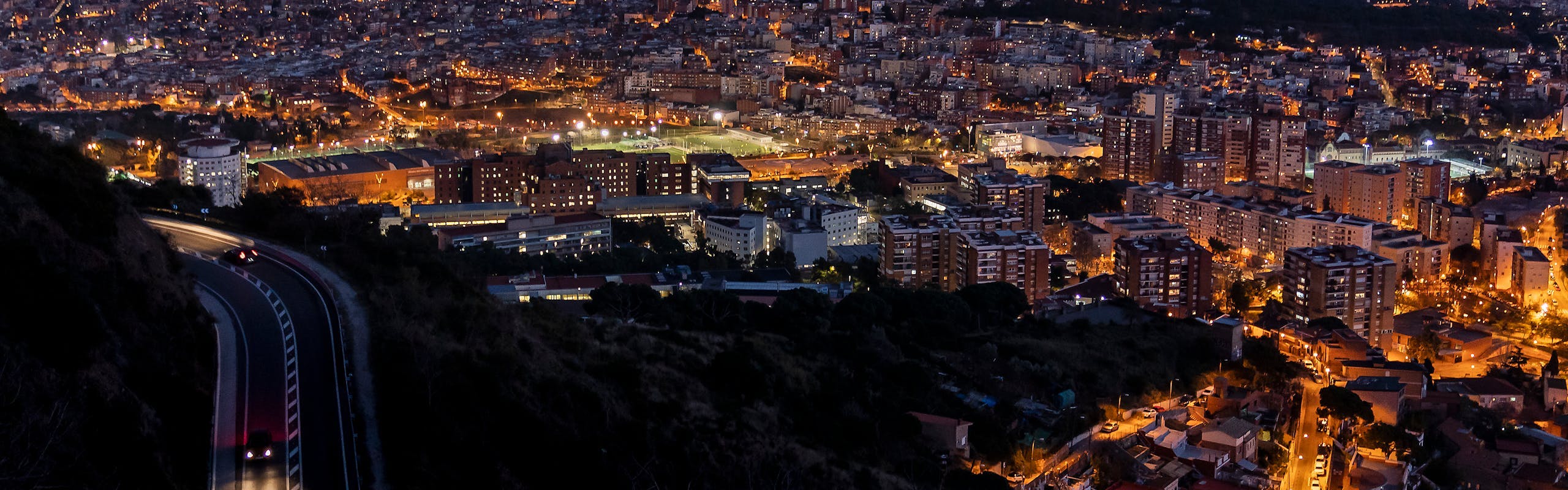panoramic view of barcelona