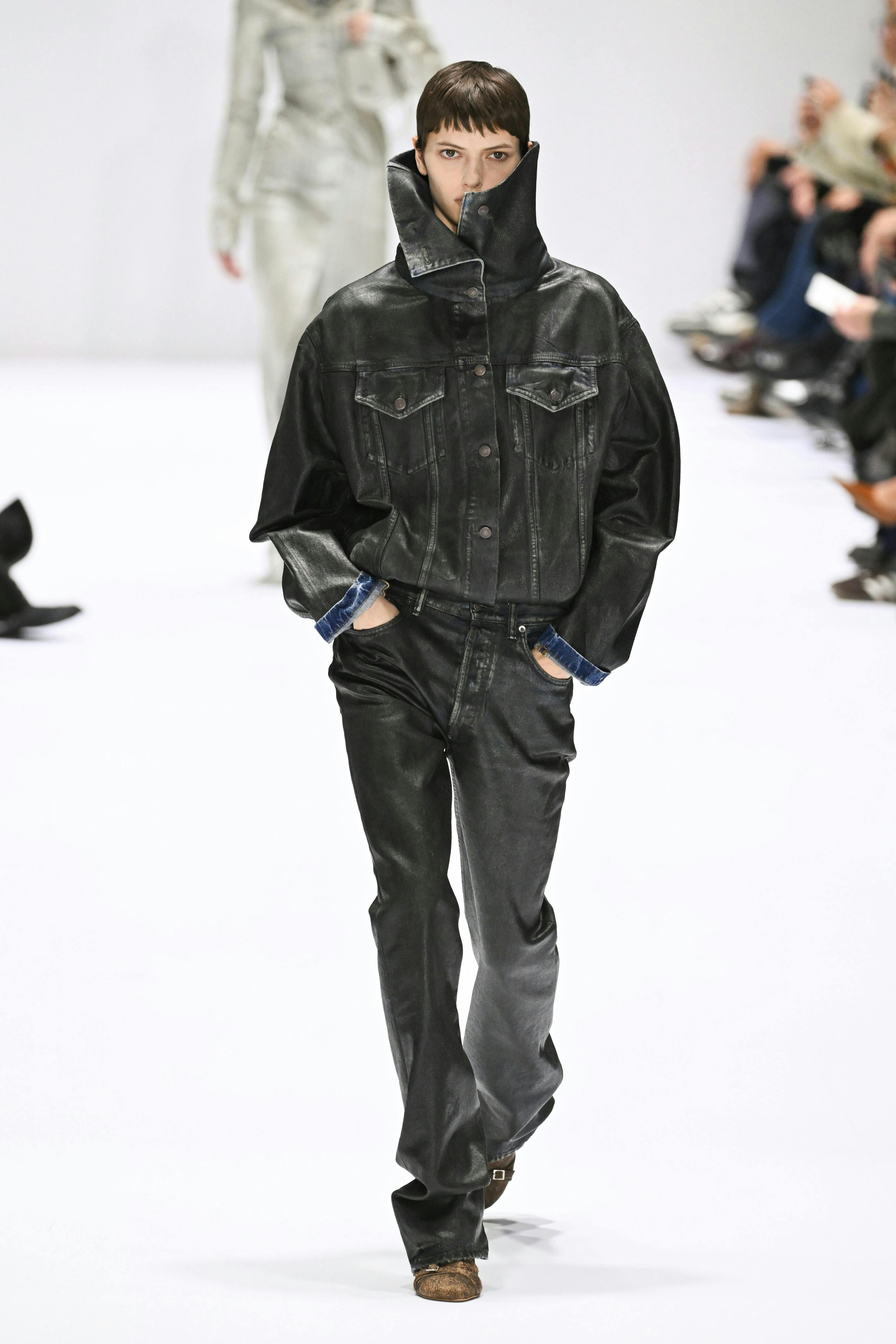 paris fashion coat jacket long sleeve adult male man person shoe jeans