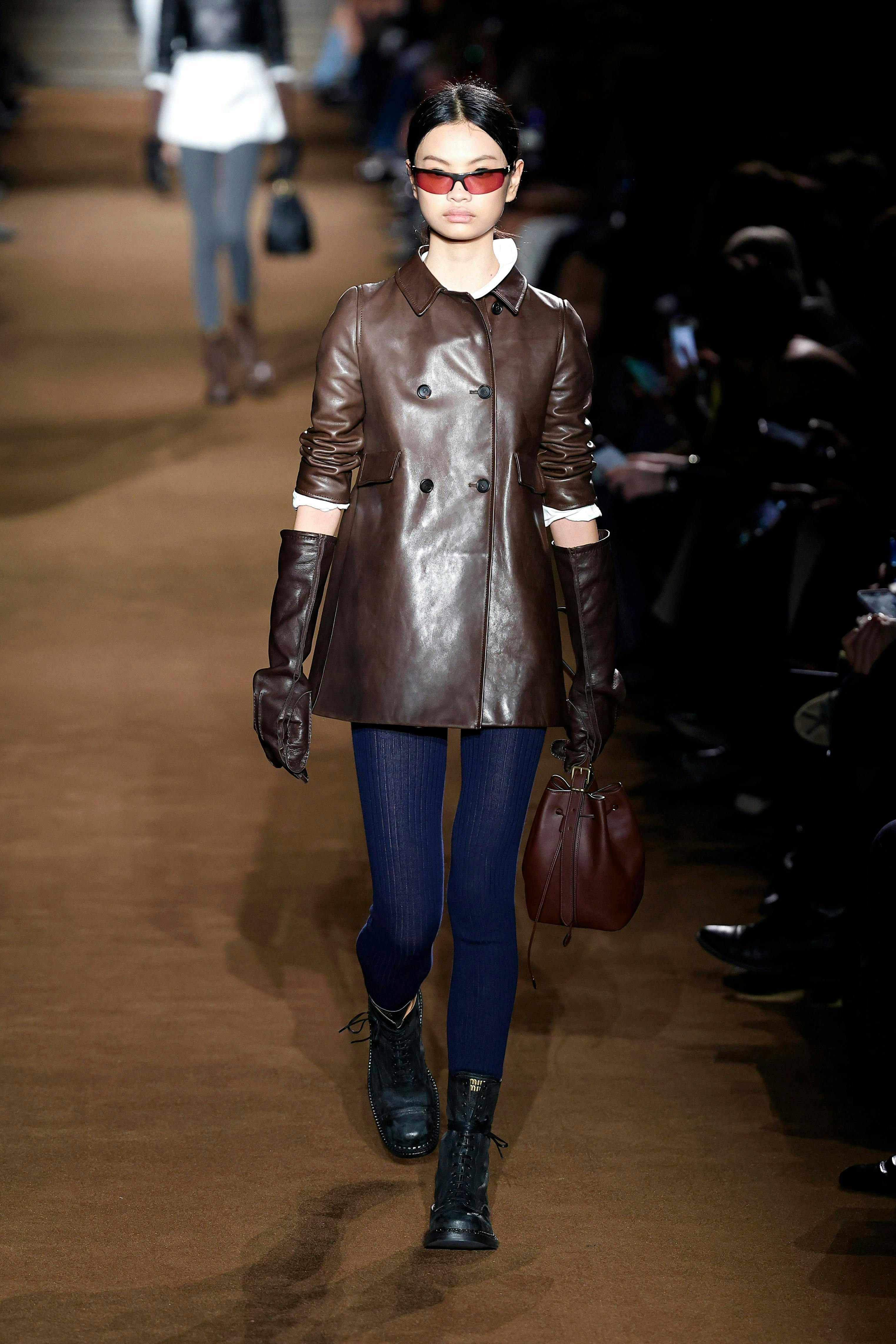paris clothing coat jacket fashion person long sleeve handbag glove shoe jeans