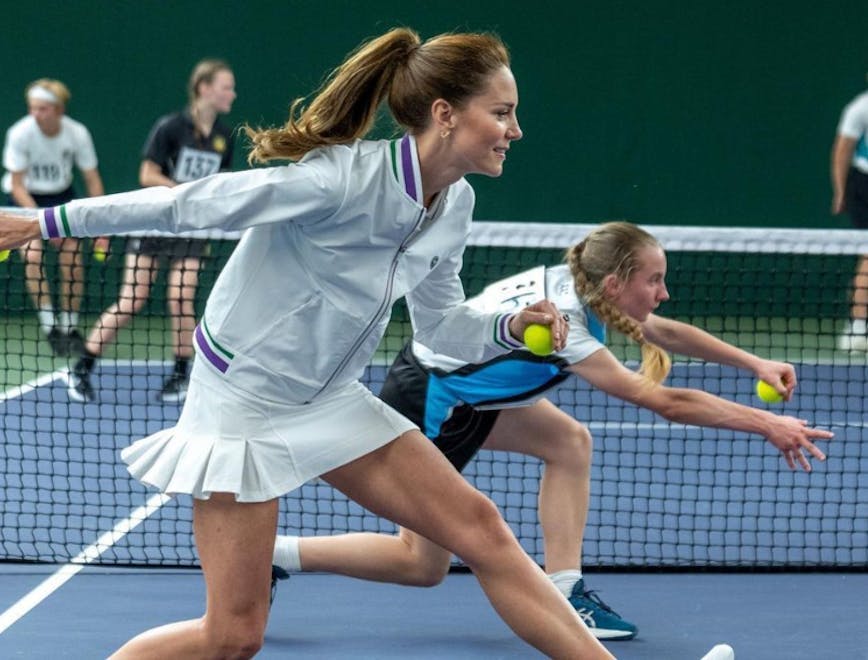 sport tennis tennis ball adult female person woman playing tennis tennis racket skirt