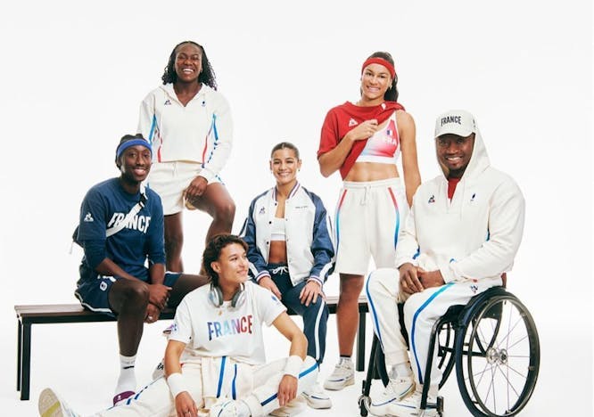 brands designing olympics 2024 uniforms: France Olympic Team in Le Coq Sportif