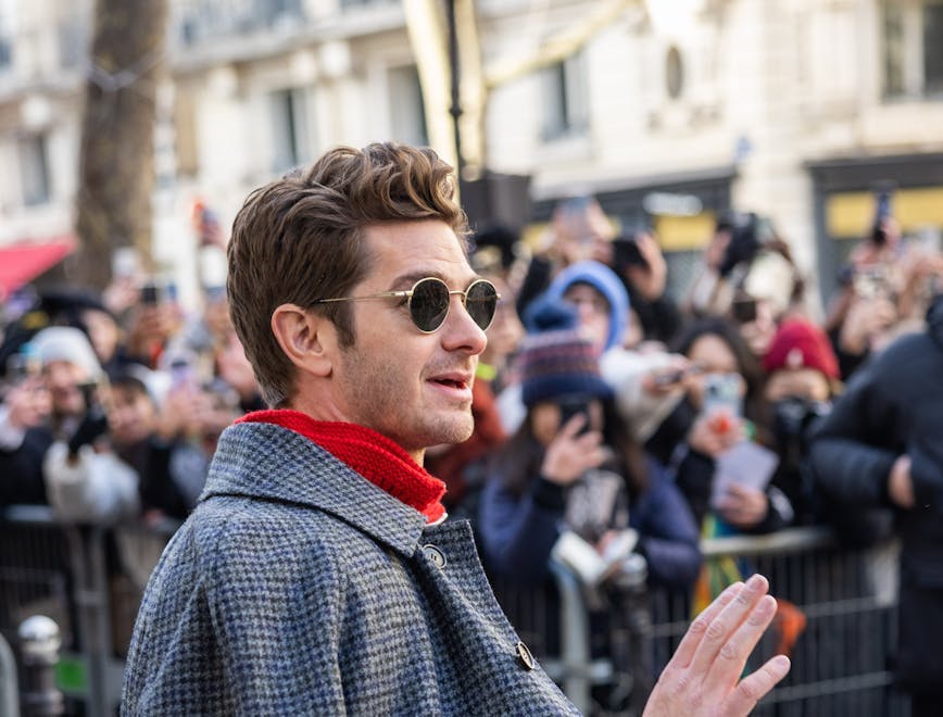 Andrew Garfield attends the Loewe Menswear Fall/Winter 2024-2025 show. Photo courtesy of Getty Images.