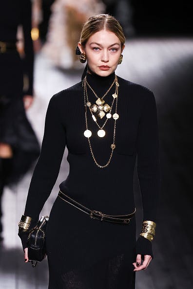 paris accessories adult female person woman handbag long sleeve necklace pendant fashion